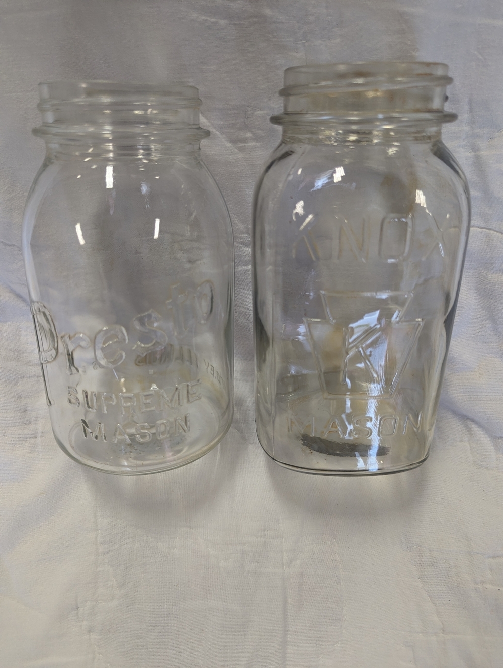 Vintage Presto And Knox Jars